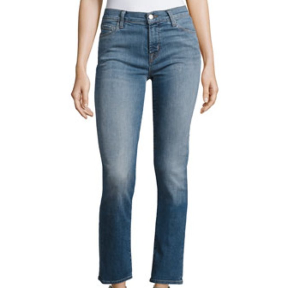 J Brand Maude Mid Rise Idolize Cigarette Skinny Stretch Denim Blue Jeans